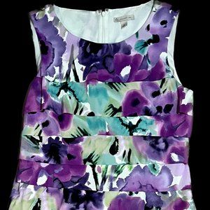 Purple Sheath Ruffle Dress